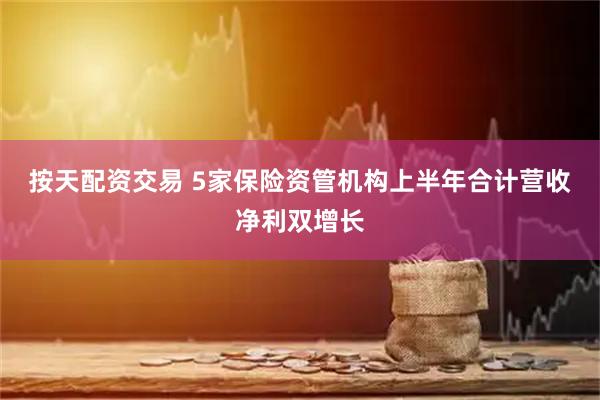 按天配资交易 5家保险资管机构上半年合计营收净利双增长