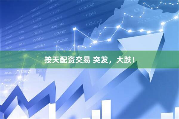 按天配资交易 突发，大跌！