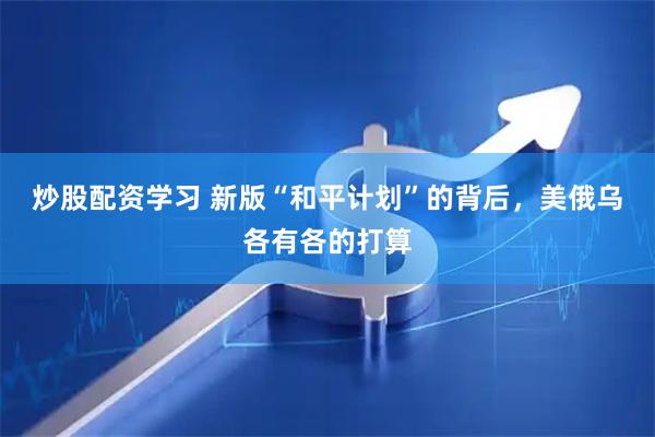 炒股配资学习 新版“和平计划”的背后，美俄乌各有各的打算