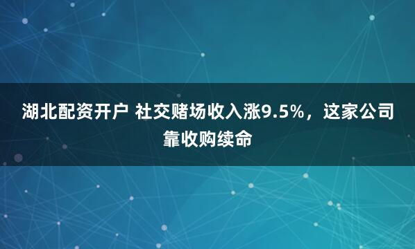 湖北配资开户 社交赌场收入涨9.5%，这家公司靠收购续命
